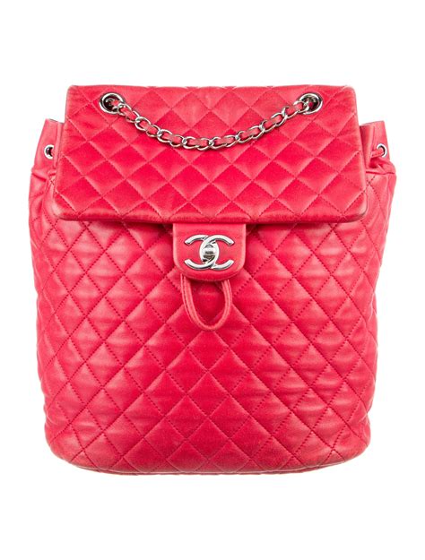 Chanel Cc Filigree Leather Backpack Bag (Pre